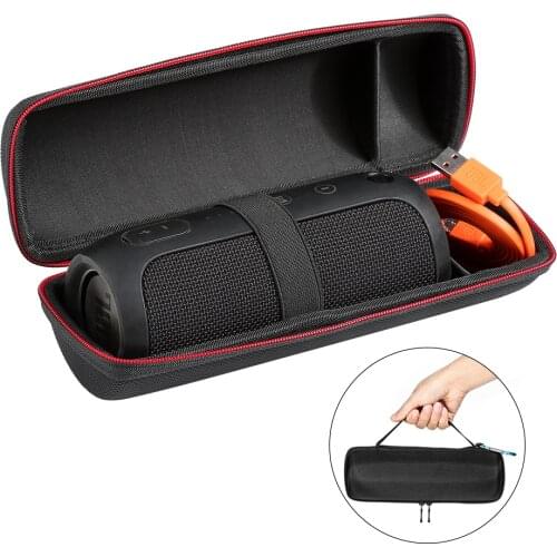 New EVA Hard Carry Travel Protective Speaker Cover Case Pouch Bag For JBL Flip 3 Flip3 Speaker Extra Space for Plug & Cables