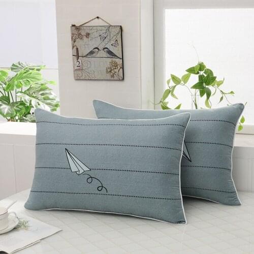 European-Style Simple Cartoon 40x60cm Plaid Student Dormitory with Zipper Removable Easy to Clean Cute Case