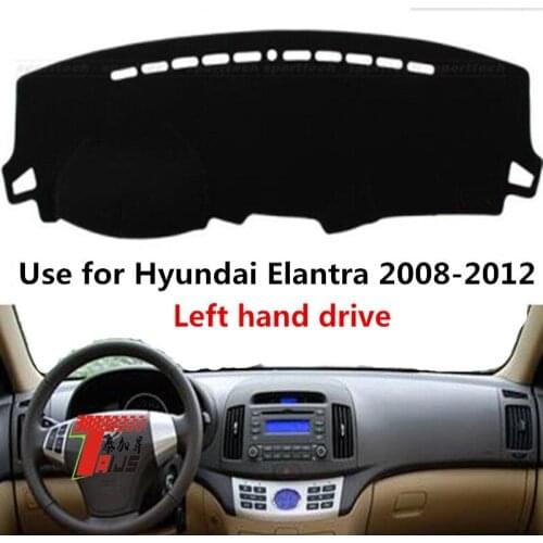 TAIJS Factory Simple Sport Polyester Fibre Car Dashboard Mat For Hyundai Elantra 2008-2012 Left hand drive