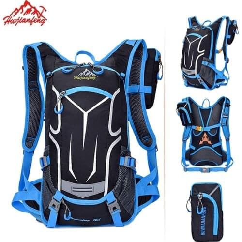 18L Mens Womens Cycling Backpack Outdoor Sports Bag Mountaineering Hiking Camping Travel Backpack Rainproof With 2L Water Bag