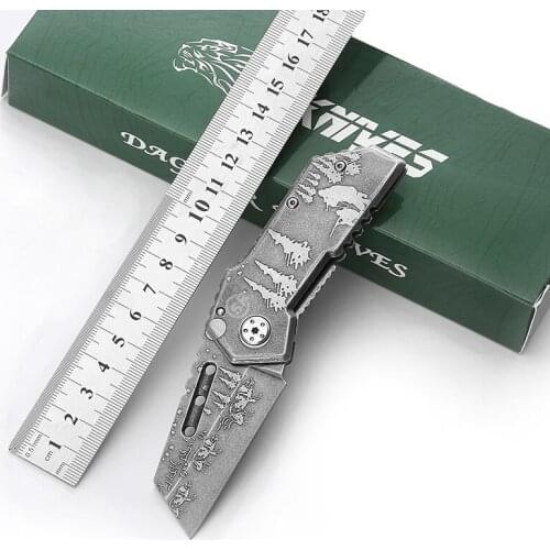 Fold Pare Peel Pocket Carabiner Knife Outdoor Box Blade Camp Open Hang Multi Tool Self-Defense Survival Climbing Riding Camping