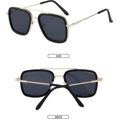 Classic Semi-Rimless Sunglasses Mens Women 2021 Square Polarized Sun glasses Men Oculos De Sol Gafas UV400 Retro Eyewear