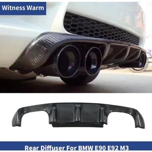 M3 Carbon Fiber Rear Bumper Exhaust Diffuser Lip Spoiler for BMW E90 M3 Sedan 05 - 12