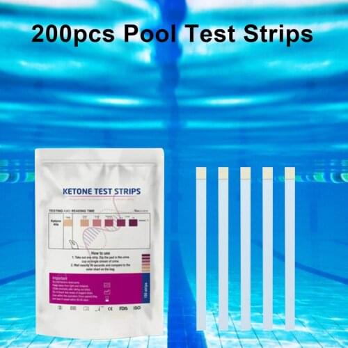 200pcs Swimming Pool Test Strip Spa Hot Tub Water Quality Urine Ketones Test Kit Swimming Pool Cleaning Supplies Dropshipping