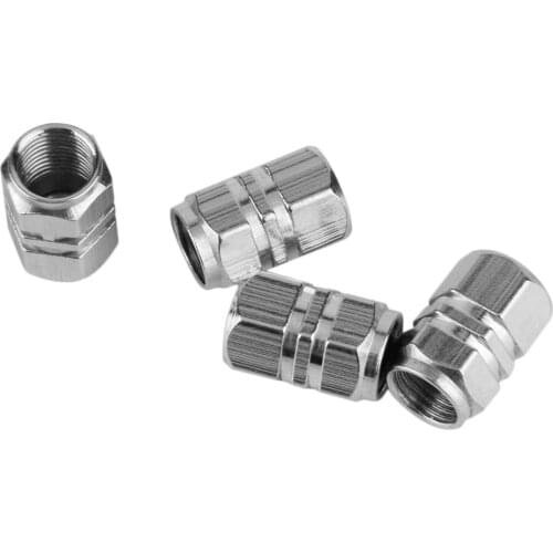 Universal 4Pcs/set Auto Bicycle Car Tire Valve Caps Aluminum Tyre Wheel Hexagonal Ventile Air Stems Cover Airtight Rims 5 Colors