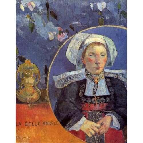High quality Oil painting Canvas Reproductions The Beautiful Angel (Madame Angele Satre, the Innkee by Paul Gauguin hand painted