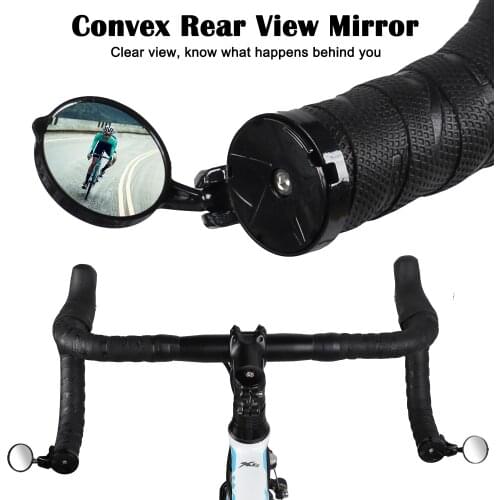 WEST BIKING Bicycle Rearview Road Bike Handlebar Mirror 360 Degree Rotatable Bike Accessories Safe Cycling Handlebar Rear Mirror