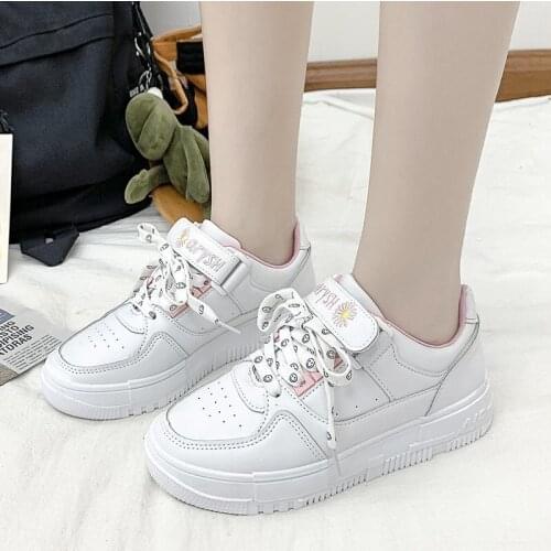 Vogue Women Casual Shoes Hot Sale Spring Women Sneakers Vogue Breathable PU Women Shoes Flats Platform Shoes Zapatillas Mujer