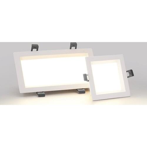 1pcs Dimmable Led Panel Recessed led Downlight 12W 18W 24w 30w Square Led Spot Light Led Ceiling Lamp AC110V 220V