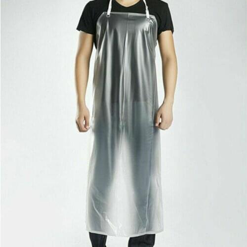 1Pc Waterproof For Kitchen Housework Restaurant Butcher Transparent PVC Apron Clean Cafe Shop Hairdresser Aprons Delantal Tablie