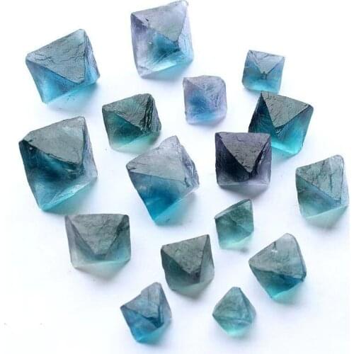 100g Natural Mixed Fluorite Octahedron Gem Small Rough Stone Specimen Healing DIY Natural Quartz Crystals Stones and Crystals