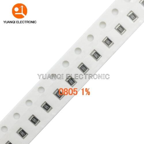 100pcs 1% 0805 SMD resistor 0R ~ 10M 1/8W 0 0.1 1 10 100 150 220 330 ohm 1K 2.2K 4.7K 10K 100K 1R 10R 100R 150R 220R 330R 1M 10M