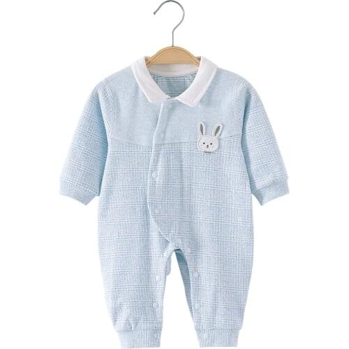 2021 Spring Newborn Baby Boys & Girls Romper Homewear Baby Costume Casual Soft Cotton Long Sleeve Jumpsuits For Newborn 0-2y