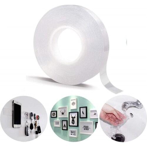 3 Meter Magic Double Side Adhesive Nano Tape Washable Reusable Gel Nano Pad Tape Multi-Functional Removal Trackless Nano Tape