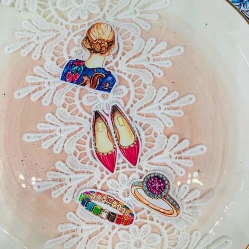 45 pcs Fashion item stickers for kids homemade book stickers on laptop / decorative scrapbooking / DIY