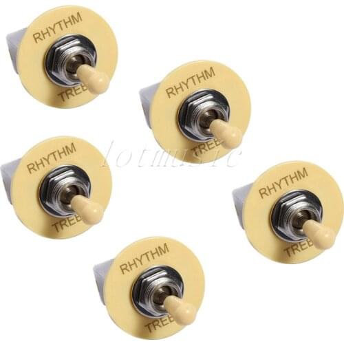 5pcs Chrome Box Toggle Switch w/Washer Ring ForElectric Guitar Replacement