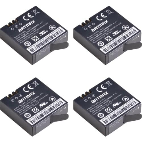 4Pcs 1400mAh Xiaomi Yi 4K II Replacement Batteries AZ16-1 Batteries for XiaoYi 4K 2 Action Camera II Xiaomi Yi Accessories