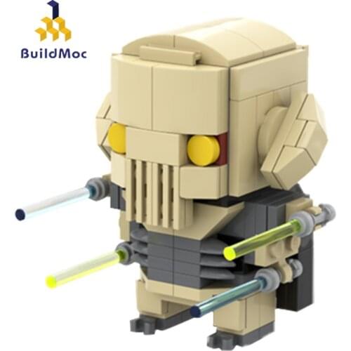 BuildMOC Star Plan Anime Figures Generaling Greviousing Brickheadz Moc Model Building Blocks Movie Figure Dools Bricks Kids Toys