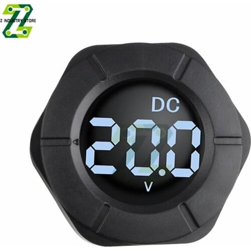 PZEM-019V DC Digital Voltmeter Round LCD Display 0-300V Car Voltmeter Volt Monitor Panel Meter Digital Voltage Gauge