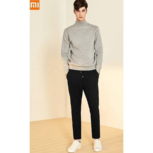 Youpin Drawstring stretch casual straight pants Thicken Sanding Straight trousers Leisure sport Running fitness Sweatpants