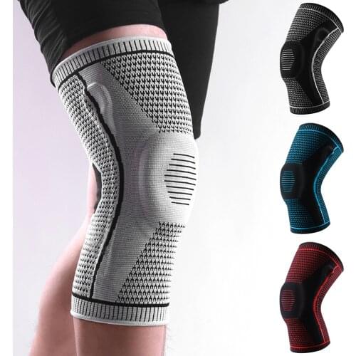 Knee Support Braces Elastic Knee Pad Silicone Breathable Comfortable Knee Protection Fitness Running Cycling Support Knee Pads