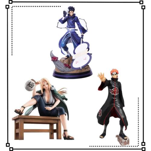 15-35cm NARUTO Anime Figurine Sasuke Hinata Kakashi Hand-made A Full Set of Two-dimensional Ornaments Model Toys For Children