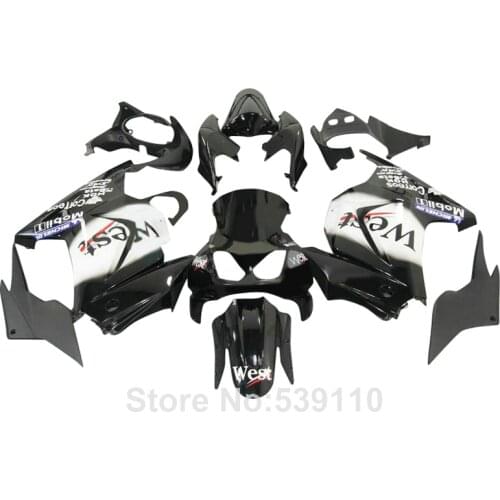 Injection molding for Kawasaki ninja 250r fairings black white 2008-2014 EX250 08 09 10 11 12 13 14 fairing kit IK01
