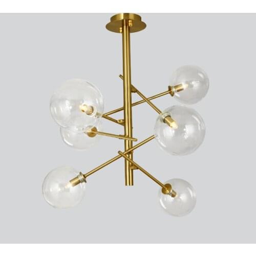 Modern Branch Chandelier Lighting Lustre Living Room Bubble Ball Light Fixture Home Indoor Gold LED Chandelier Lamp