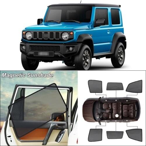 Car Side Windows Magnetic Sun Shade UV Protection Ray Blocking Mesh Visor For Jimny suzuki Curtain Accessories