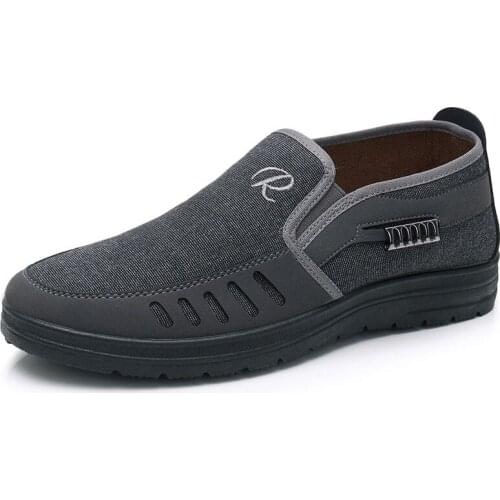 2021 Mens Shoes High Quality Classic Canvas Shoes British New Breathable Casual Loafers Big Size Moccasin Driving Flat