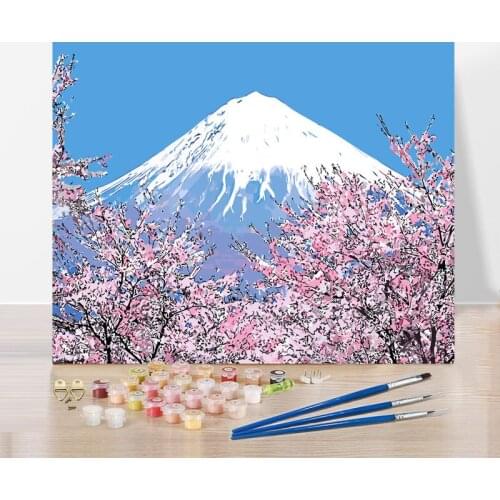 Diy Paint By Number Kit For Adults Natural Scenery Painting Color Decorate The Living Room Dining Room 40x50cm Plank Frame