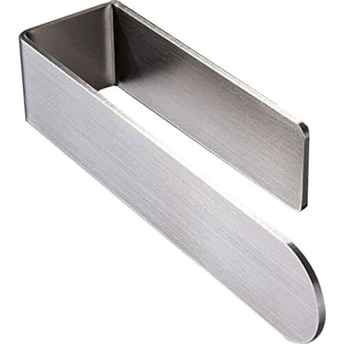 Bathroom Wall-mounted Punch-free Stainless Steel Towel Holder Shower Room Storage Shelf Kitchen Cleaning Rag Rack Home Hotel Acc