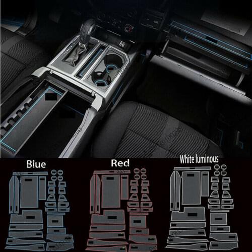 Non-slip Door Slot Pad Cup Holder Rubber Mats Fit for 2015 2016 2017 2018 Ford F-150