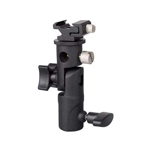 New Swivel Flash Hot Shoe Umbrella Holder Mount Adapter for Studio Light Type E Stand Bracket Photo Studio Accessories