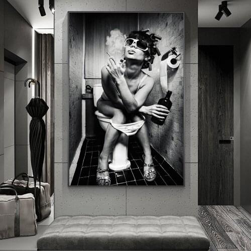 Modern Art Casual Life Style Posters and Canvas Paintings Interior Corridors Toilets Decorative Paintings(No Frame)