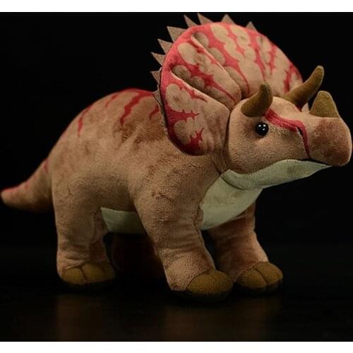 Lifelike Triceratops Dinosaur Plush Toy Real Life Dragon Stuffed Animal Soft Toys Christmas Birthday Gifts For Kids