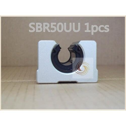 SBR50UU aluminum block 50mm Linear motion ball bearing slide block match use SBR50 50mm linear guide rail 1pcs
