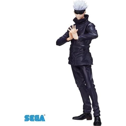 Sega Original Jujutsu Kaisen Anime Figure Gojo Satoru Blindfolded 20Cm Collectile Model Action Figure Kids Toys In Stock
