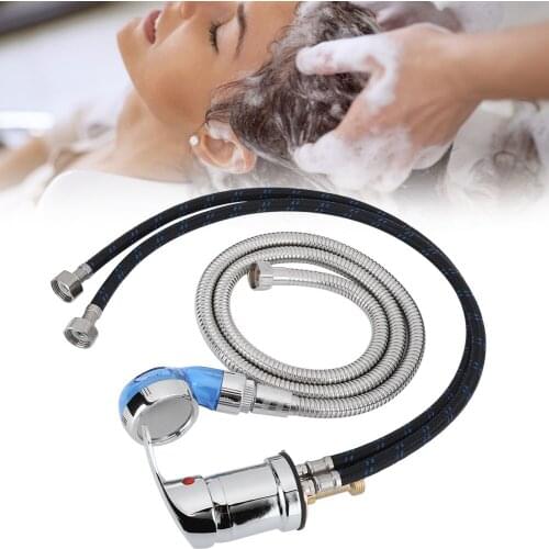 Shampoo Bed Faucet Bed Chair 70cm Faucet + Blue Shower Head +120cm Hose for Barber Hair Salon Tools Accessories