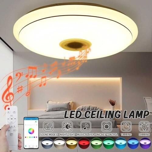300W WiFi Modern RGB LED Ceiling Lights 40CM 50CM APP bluetooth Music Light Bedroom Lamp Smart Ceiling Lamp+Remote Control
