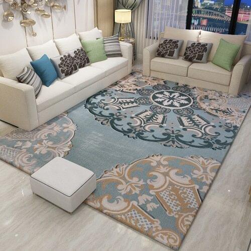 Modern luxury living room carpet Nordic bedroom carpet sofa coffee table area thick floor pad study floor American doormat