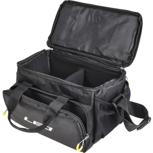 Fish bag thickened square road sub bag black cross bait fishing gear bag single-shoulder fishing gear bag 32*23*20cm