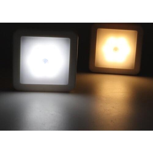 LED Night Light with Smart Motion Sensor Battery Power Suitable for Baby Bedside Lamp Kitchen Bedroom Corridor Bathroom Toilet