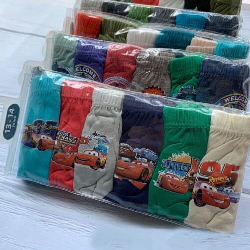 6Pc Baby Boys Underwear Marvel Hero Spiderman Captain America Disney Cartoon Cars Cotton Panties for Children Underpants