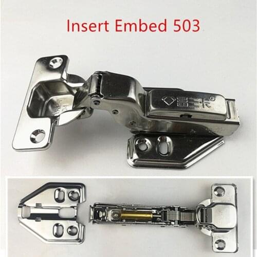 Insert Embed 503 High quality Stainless steel removable Hinges Hydraulic Furniture Hinges Damper Buffer Cabinet door Hinges