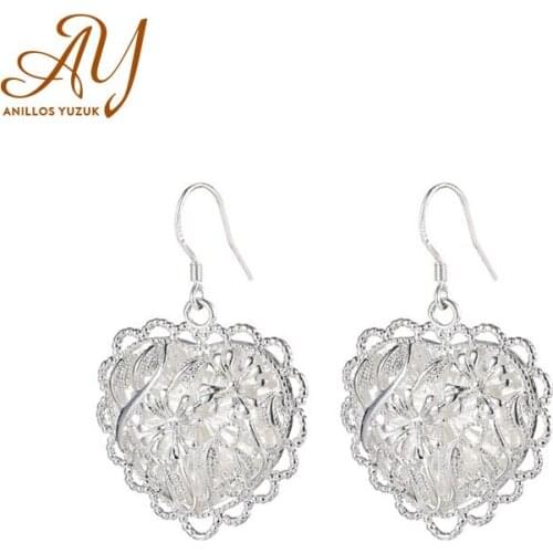 Anillos Yuzuk High Quality Hollow Out Drop Earring For Women Fashion 925 Silver Sterling Femme Earring Fine Jewelry Brincos