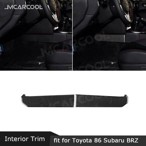 2 PCS Carbon Fiber Car Central Control Gear Shift Panel Side Trim Garnish Cover Stickers For Toyota 86 ZN6 Subaru BRZ 2013-2020