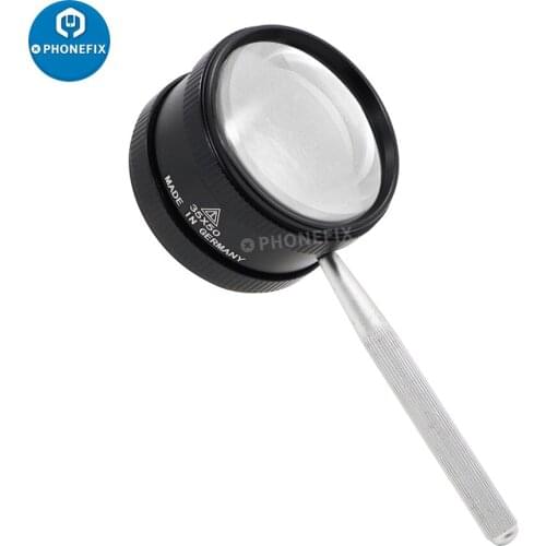 35X Zinc Alloy Handheld Magnifying Glass K9 Optical Lens For Phone PCB Inspection Jelwery Repair Loupe Book Reading Magnifier
