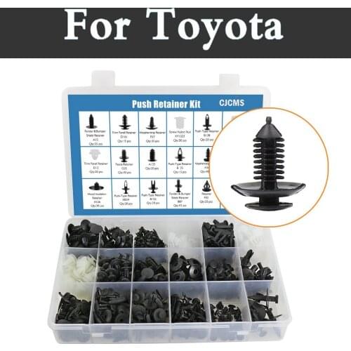 415pcs 18 Size Car Push Pin Rivet Trim Panel Body Interior Assortment Set For Toyota Hilux Surf Iq Ist Kluger Land Cruiser Prado
