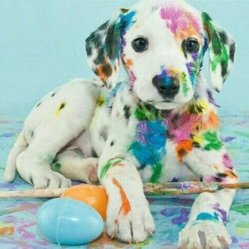 5D Diamond Painting Kit Dalmatians Full Drill for Adults, Paint with Diamonds Art Rhinestone Embroidery Cross Stitch Craft Decor